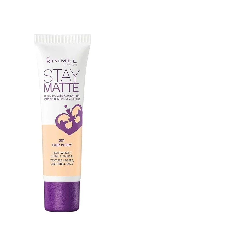 Rimmel London 081 Fair Ivory Stay Matte Foundation Liquid Mousse 1 fl oz NEW